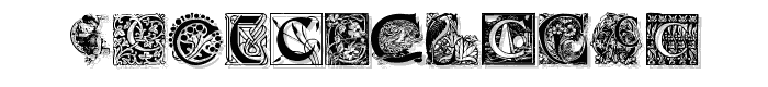 Art Nouveau Initials C font